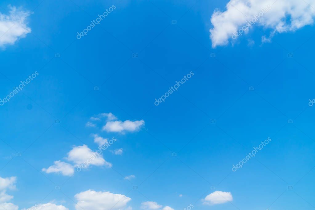Beautiful white cloud on blue sky background