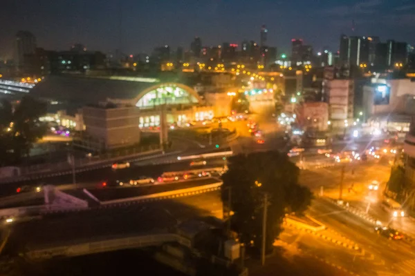 Abstract blur bangkok city skyline