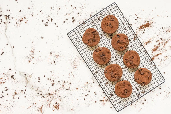 Süßes Dessert Mit Schokoladenkeksen — Stockfoto