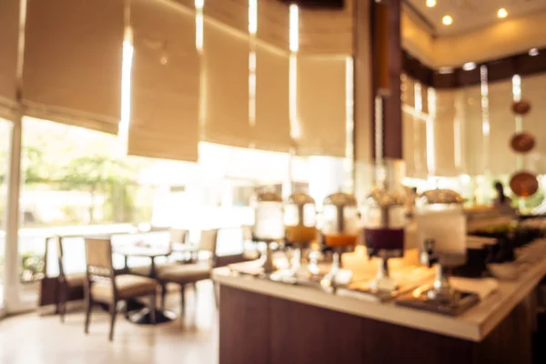 Abstrato borrão e buffet de pequeno-almoço desfocado no restaurante do hotel — Fotografia de Stock