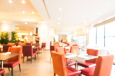 Bulanıklık açık büfe restoran ve kafe iç arka planı için