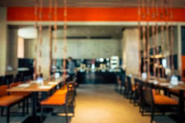 Bulanıklık restoran ve kafe Cafe iç arka plan - Vintage filtre için