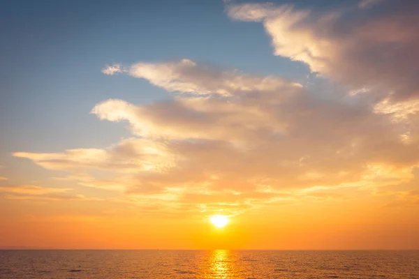 Prachtige Zonsondergang Het Strand Zee Vintage Filter — Stockfoto