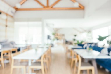 Bulanıklık restoran ve kafe Cafe iç arka plan - Vintage filtre için