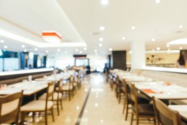 Soyut bulanıklık ve ufuk kahvaltı büfesi otel Restoran iç arka plan - Vintage filtre için