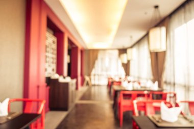 Bulanıklık restoran ve kafe iç arka plan - Vintage filtre için