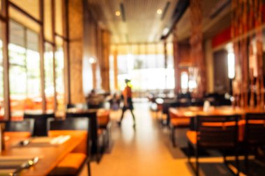 Bulanıklık restoran ve kafe Cafe iç arka plan - Vintage filtre için