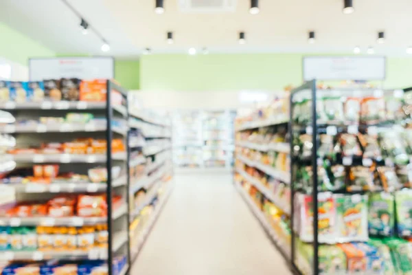 Abstrato Borrão Desfocado Conveniência Supermercado Loja Interior Para Fundo — Fotografia de Stock