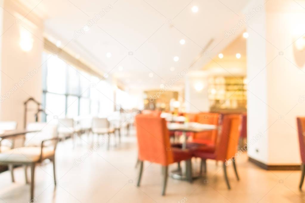 Abstract blur buffet restaurant and cafe interior for background