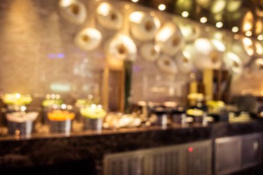 Bulanıklık restoran ve kafe Cafe iç arka plan - Vintage filtre için