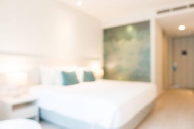 Arka plan için soyut bulanık yatak odası iç mimarisi