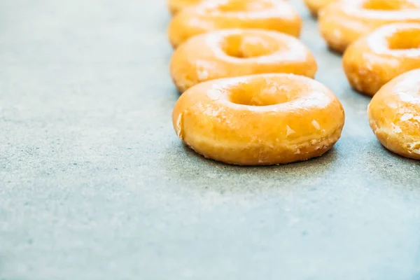 Postre Dulce Con Muchos Donuts Estilo Comida Poco Saludable —  Fotos de Stock