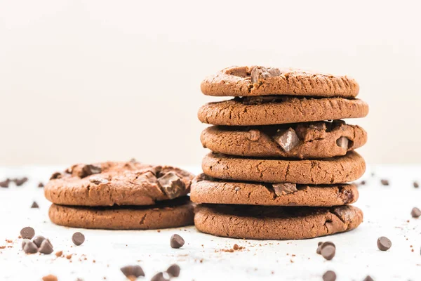 Postre Dulce Con Galletas Chispas Chocolate —  Fotos de Stock