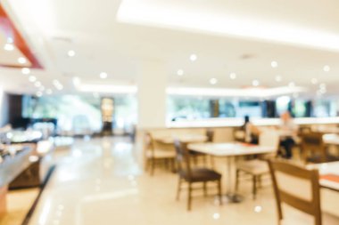 Soyut bulanıklık ve ufuk kahvaltı büfesi otel Restoran iç arka plan - Vintage filtre için