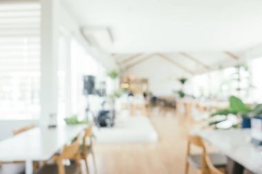 Bulanıklık restoran ve kafe Cafe iç arka plan - Vintage filtre için