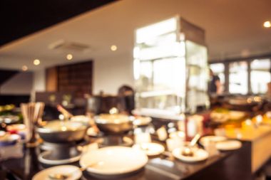 Soyut bulanıklık defocused kahve dükkanı kafe ve Restoran iç arka planı için