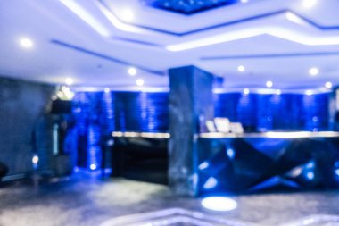 Bulanıklık ufuk otel ve arka plan için lobi iç
