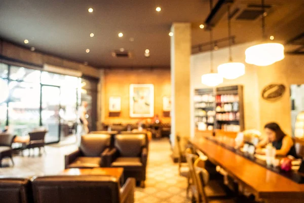Abstract Blur Defocused Coffee Shop Cafe Restaurant Interior Background — Stock Photo, Image