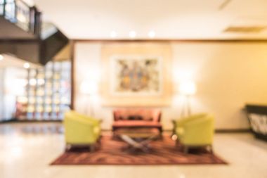 Soyut bulanıklık lobi ve otel iç arka planı için