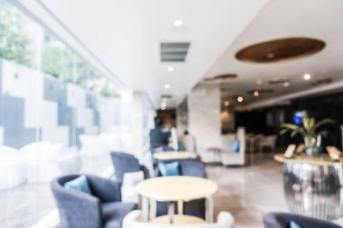 Bulanıklık ufuk otel ve arka plan için lobi iç