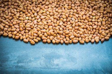 Fıstık kopya alanı için arka plan - sağlıklı gıda kavramı ile