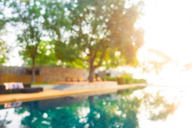 Soyut bulanıklık lüks otel resort yüzme havuzunda defocused