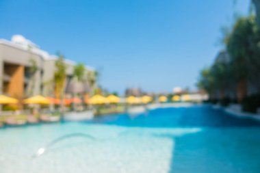 Soyut bulanıklık lüks otel resort yüzme havuzunda defocused