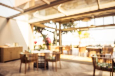 Soyut bulanıklık ve otel tatil ufuk Restoran açık büfe