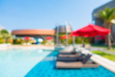 Soyut bulanıklık lüks otel resort yüzme havuzunda defocused