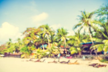 Soyut bulanıklık güzel bir plaj ve deniz defocused