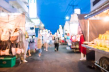 Soyut bulanıklık ve gece yerel pazarı defocused