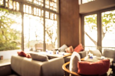 Soyut bulanıklık restoran ve kafe iç defocused