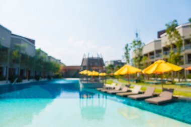 Soyut bulanıklık lüks otel resort yüzme havuzunda defocused
