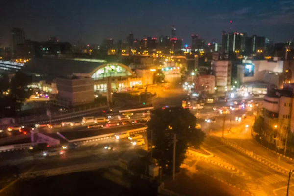 Abstract blur bangkok city skyline