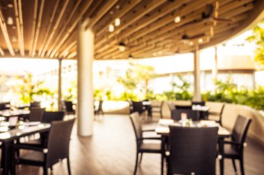 Soyut bulanıklık ve otel tatil ufuk Restoran açık büfe