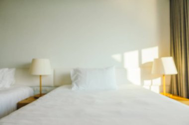 Soyut bulanıklık otel yatak odası iç defocused