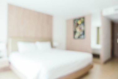 Soyut bulanıklık otel yatak odası iç defocused