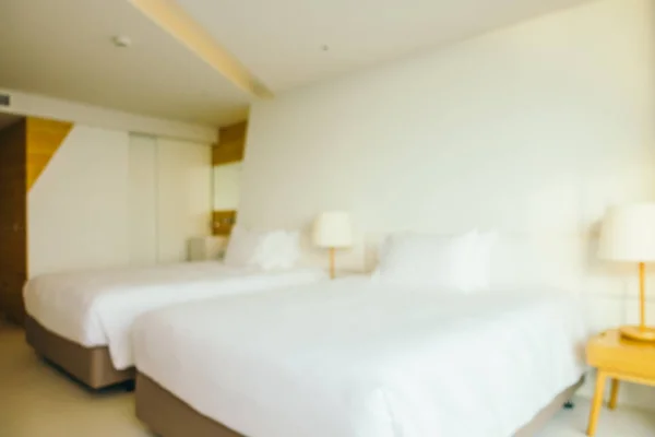 Абстрактный размытый интерьер спальни отеля — стоковое фото