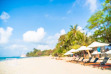 Soyut bulanıklık güzel bir plaj ve deniz defocused