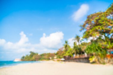 Soyut bulanıklık güzel bir plaj ve deniz defocused