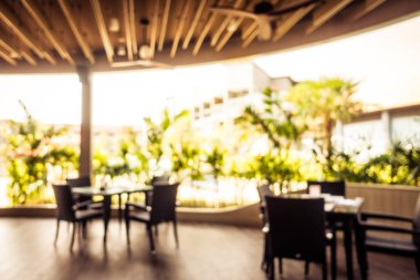 Soyut bulanıklık ve otel tatil ufuk Restoran açık büfe