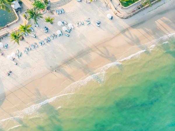 Vista aérea da praia e do mar — Fotografia de Stock