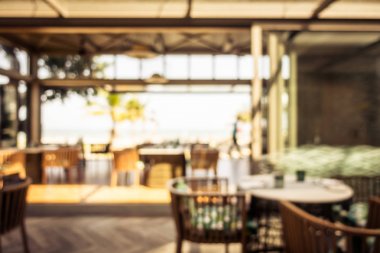 Soyut bulanıklık ve otel tatil ufuk Restoran açık büfe