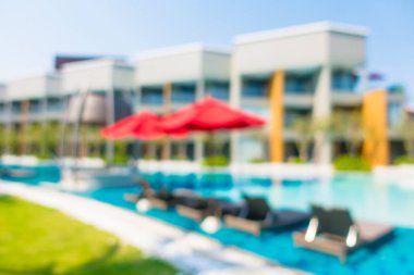 Soyut bulanıklık lüks otel resort yüzme havuzunda defocused