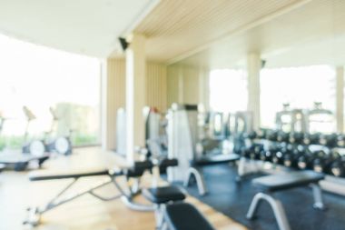 Soyut bulanıklık ve ufuk fitness ekipmanları ve spor salonu