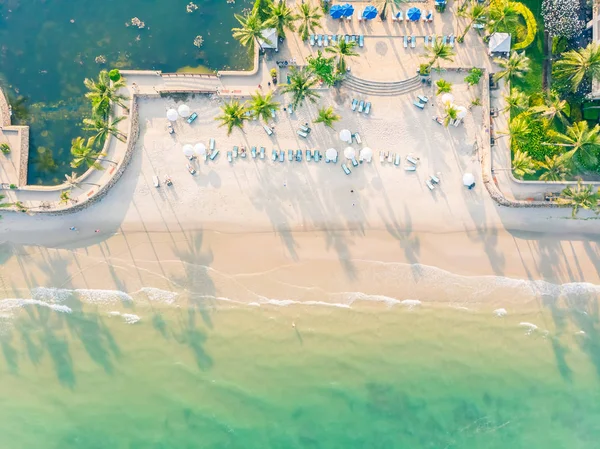 Vista aérea da praia e do mar — Fotografia de Stock