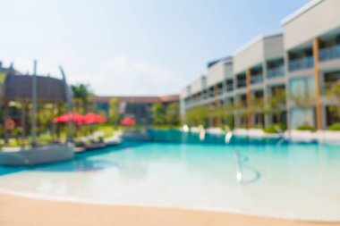 Soyut bulanıklık lüks otel resort yüzme havuzunda defocused