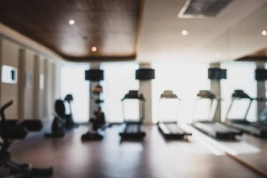 Soyut bulanıklık ve ufuk fitness ekipmanları spor salonu iç