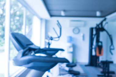 Soyut bulanıklık ve ufuk fitness ekipmanları spor salonu iç