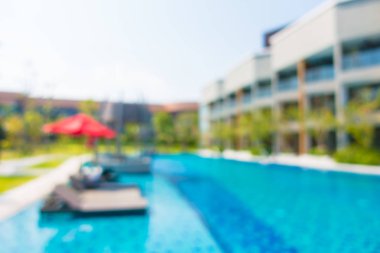Soyut bulanıklık lüks otel resort yüzme havuzunda defocused